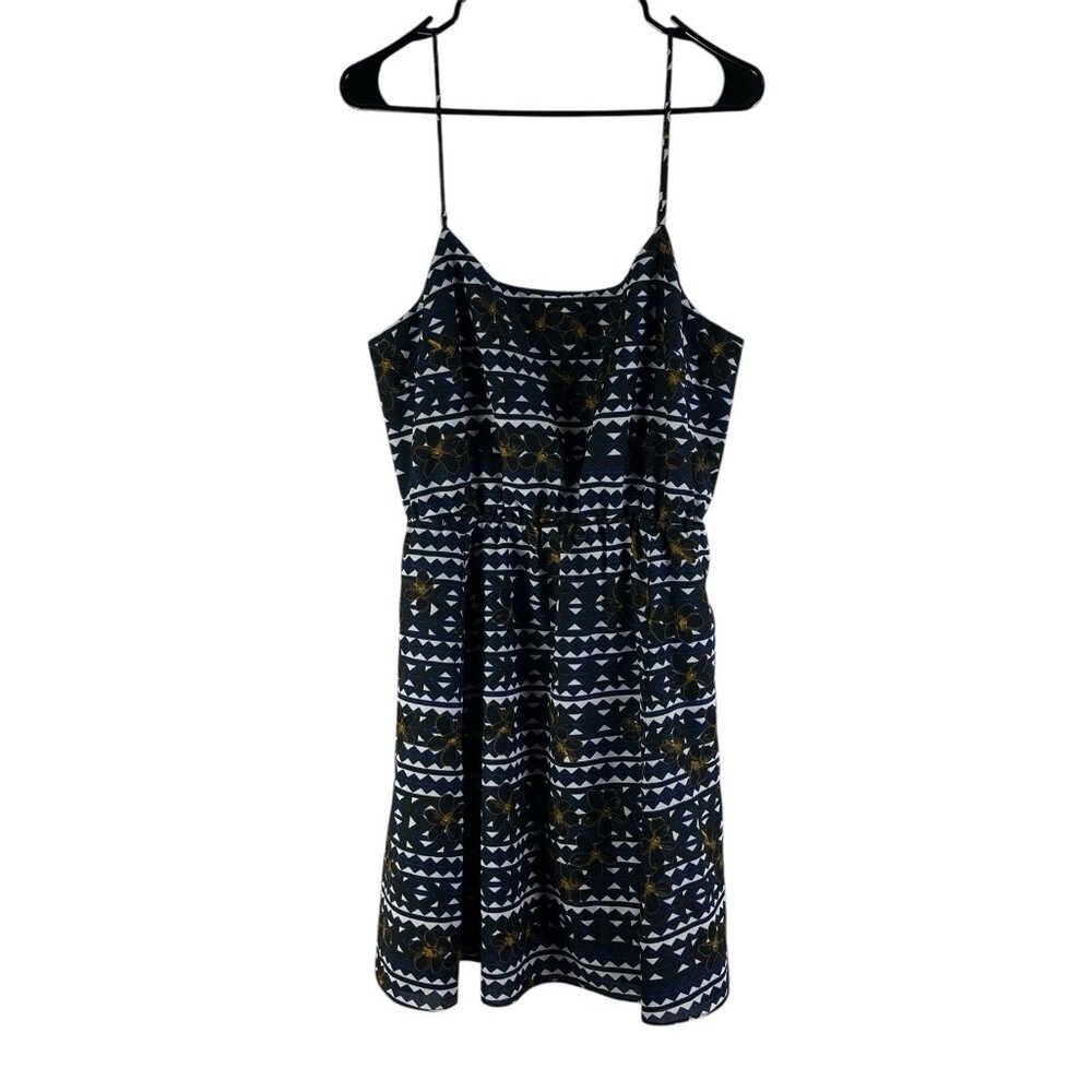 J.Crew Dress Sleeveless Pockets Elastic Waist Size‎ 12 C8426 Lined